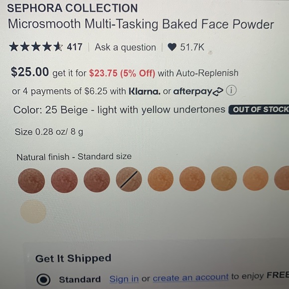 NWT Set of 5 SEPHORA Face Powder Microsmooth BEIGE 25 - Picture 4 of 7